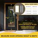 Reversible Left Right Side Opening Magnetic Screen Door for 60 x 80 in French Door, Screen Itself Size: 62" x 81", Glass Sliding Door Heavy Duty Screen Door Mesh Curtain for Front Patio Or Large Door