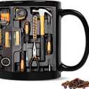 Tool Box Coffee Mug,Toolbox Mechanic Mug for Birthday Anniversary Ceramic Cup Gift Coffee Cup Double-sided Design Tool Box Tea Mug Gift Unique Coffee Cup for Husband Dad