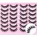 SQYlashes Natural Lashes Wispy Cat Eye False Eyelashes Short  14 Pairs, G81 2Pcs