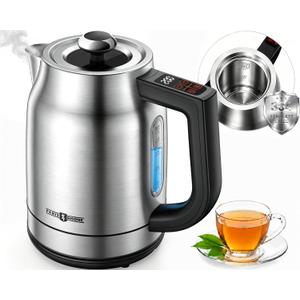 Electric Kettle with Temperature Control, 1.7L 1500W Stainless Steel Tea Kettle, 13 Preset Temperatures, LED Display, Keep Warm 2 Hours, Strix Thermostat, BPA Free Hot Water Boiler for Tea & Coffee