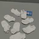 Gerber unisex-baby 8-pack Wiggle-proof No Show Socks (2-3T, White)