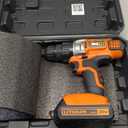 BLACK+DECKER 20V MAX Cordless Drill and Driver, 3/8 Inch, With LED Work Light, Battery and Charger Included (LDX120C)