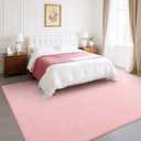 Soft Rugs for Living Room 4x6 Pink, Minimalist Area Rug for Bedroom Nursery Dining Table Dorm, Throw Rugs for Girls Kids Room Indoor Floor Carpets