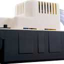 Little Giant VCMA-20ULST 115 Volt, 80 GPH, 1/30 HP Automatic Condensate Removal Pump for HVAC/Refrigeration Systems/Dehumidifiers with Overflow Detection Switch and 20-Foot Tubing, White/Black, 554435