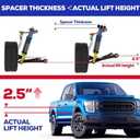 KSP 2.5" Front Leveling Lift Kits for F150 2004-2026, 2.5in Chassis Level Kit Compatible With Expedition 2003-2018, Mark LT, 2pcs Auminum Suspension Strut Spacers Work On shock Absorber