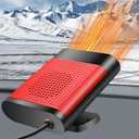 Portable Car Heater,12V Car Heater that Plugs into Cigartte Lighter,Fast Heating Windshield Defroster,2-in-1 Heating & Cooling 360 Rotatable Car Heaters for Vehicle (Red)