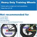 Training Wheels, Thicken Bike Training Wheels for Adult Under 200lb with Heavy Duty Stainless Steel for 24 26 28 inch bike