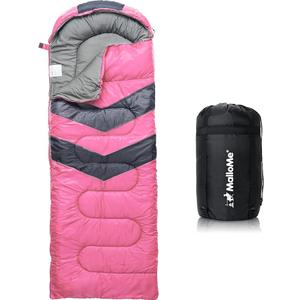 MalloMe Sleeping Bags for Adults Cold Weather & Warm - Backpacking Camping Sleeping Bag for Kids 10-12, Girls, Boys - Lightweight Compact Camping Essentials Gear Accessories Hiking Sleep Must Haves (50-80F Everyday 3 Season)