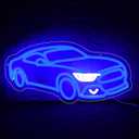Car Neon Sign for Wall Decor Led Car Sign for Auto Room Garage Repair Shop LED Wall Signs for Boys Space Man Cave Playroom Dad Kids Husband Birthday Christmas Dccor Size 16.1 * 8.2 inches(JTD201) (Blue)