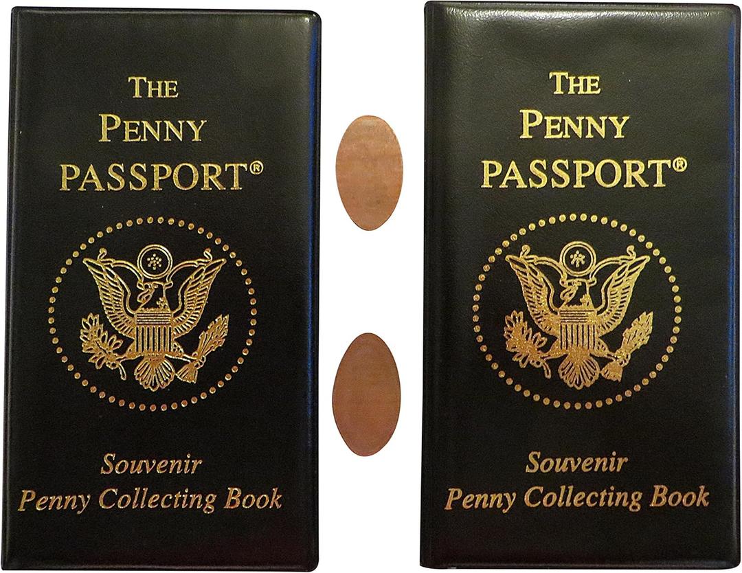 Two-Pack of Penny Passport Souvenir Collecting Book with Free Pressed Pennies