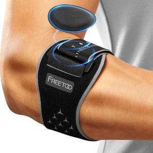 FREETOO Tennis Elbow Brace for Men Women for Tendonitis, Tennis Elbow Strap with Gel Pad, Golfers Elbow Brace for Men for Tennis & Golfers Elbow,Lateral Medial Epicondylitis. Fits Forearm 7.1''-11'' (Grey-Black)