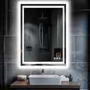 Homsion LED Bathroom Mirror, 20"x28" with Frontlit and Backlit Anti-Fog Mirror with Lights LED Vanity Mirror for Bathroom 11 Colors Temperature & Dimmable Bathroom Mirror with HD Tempered Glass