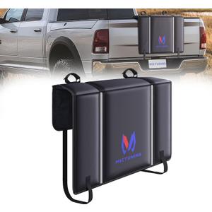 MICTUNING Tailgate Bike Pad for Mountain Bike, Secure 2 Bikes on Truck, ScratchResistant Tailgate Pad with Reflective Strips and Tool Pocket, for Outdoor Bicycle Transportation