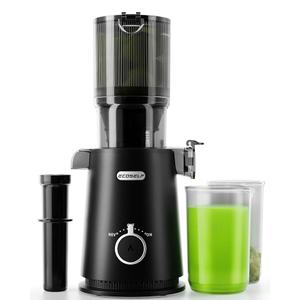 ECOSELF Cold Press Juicer, Juicer Machines with 4.35" Wide Mouth, Whole Fruit juicer, Masticating Juicer, Juice Extractor for Vegetable and Fruit, Black