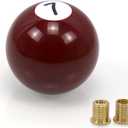 RYANSTAR Shifter 7 Ball Billiard Pool Custom Shift Knob Universal Stick Shifter Knobs for Car SUV Bus Truck (Smooth 7 Red)