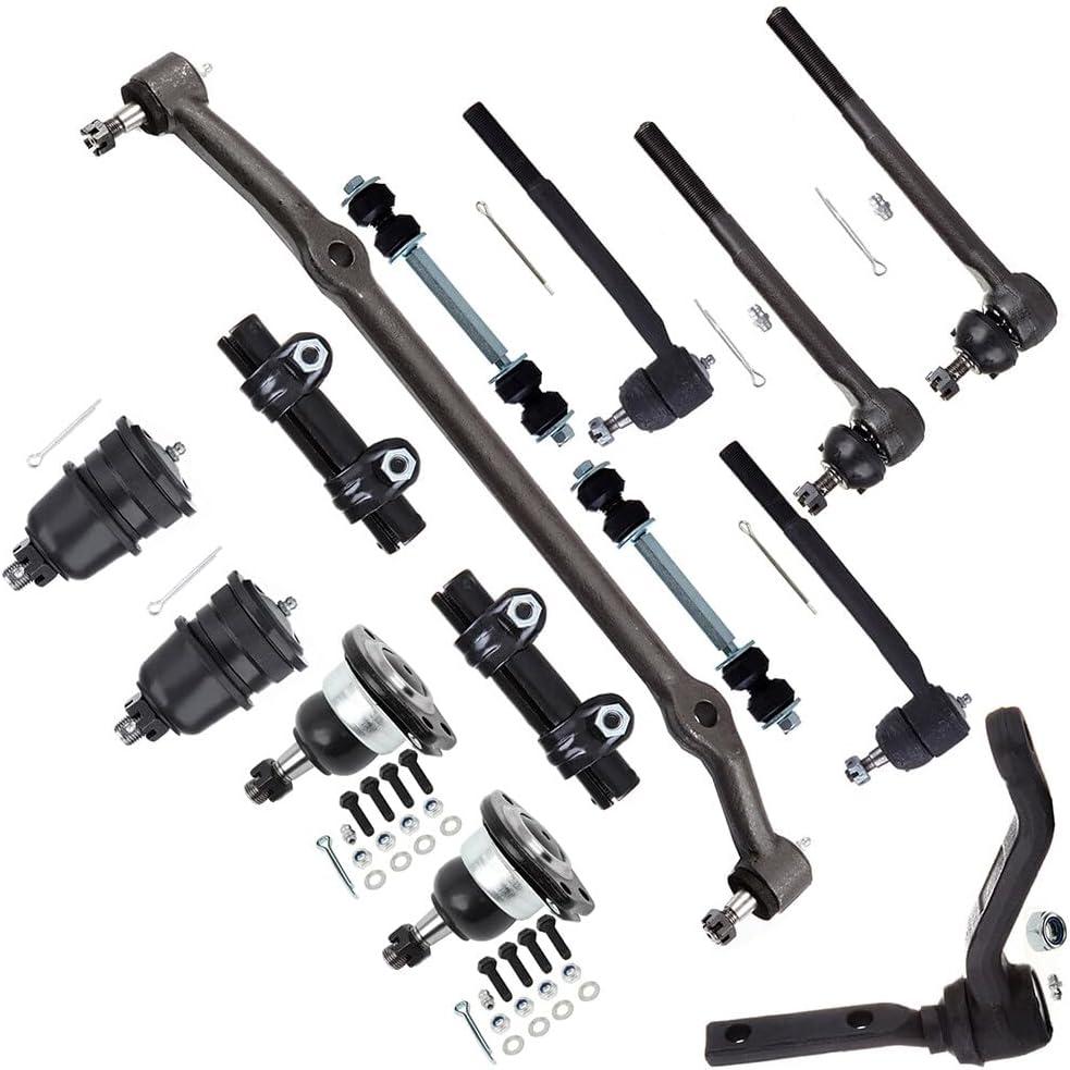 SCITOO 14-PC SET Suspension Kit for Buick Regal For Chevy El Camino For Malibu Monte Carlo For Pontiac Grand Prix - Idler Arm Tie Rod End Adjusting Sleeve Sway Bar Link Ball Joint Center Link