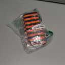 Lusofie 2 Pairs Halloween Striped Thigh High Socks Orange and Black Striped Stockings Over Knee Thigh High Stockings for Christmas Cosplay Partie (Orange and Black)