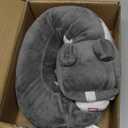 Mattel Minecraft Purring Sounds Neck Pillow, Cat Plush Toy with Sound for Travel, Comfort & Play