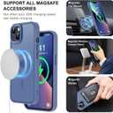 Thomo Strong Magnetic for iPhone 13 Case & iPhone 14 Case [Compatible with Magsafe] Translucent Matte Slim Shockproof Women Girl Anti-Fingerprint Protective Case for iPhone 14/13 6.1", Light Blue