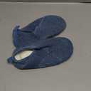 Besroad House Slippers for Women Men Comfy Barefoot Slippers Sock Furry Slip On House Shoes with Soft Rubber Sole for Bedroom Home Travel Yoga (5.5-6.5 Women/4-5 Men, Navy)