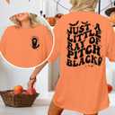 Just A Little Ray of Pitch Black T-Shirt Funny Halloween Oversized Shirt Goth Halloween Tee
