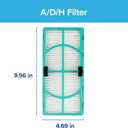 Filtrete Allergen Reduction True HEPA Room Air Purifier Filter, 2 Pack, Size 9.96 in. x 4.69 in., Works with Filtrete FAP-TT-ADH device