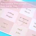 2 x XKDOUS Pink Bible Tabs with Stickers, Laminated Gold Font Large Print Bible Tabs for Women Men, Bible Index Tabs, Bible Book Tabs, Bible tabs for Study Bible (Ballet Pink)