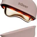 ZDEER LED Red Light Therapy for Face & Neck Massager Facial Care Device Electric Gua Sha Brass Tool with Heat & Vibration for Firming, Sculpting & Skincare, Pink