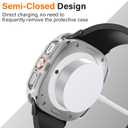 Amizee 2 Pack Screen Protector Case Compatible with Samsung Galaxy Watch Ultra (2025/2024) 47mm, with Built-in Screen Protector Hard PC Ultra Thin Anti-Scratch Protective Cover (Silver/Clear)