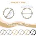 18Pcs Shirt Ties Clips for Women Silk Scarf Ring Clip T-Shirt Buckle Ring Clip Metal Round Circle Clip Clothes Clip Rings Buckle Clip for Hat, Belt,Scarves,T-Shirt (6-Colors)