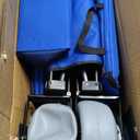 Beach Wagon with Big Wheels for Sand - 450lbs Load Heavy Duty Wagons Carts Foldable with 9" All Terrain Inflatable Tires, Collapsible Beach Cart for Grocery Shopping Garden Sports Camping Outdoor