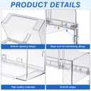 Cabilock Weatherproof Outlet Cover, Flip Double Position Socket Box, 86-Type Thickened Self Adhesive Switch Plug Splash Box for Bathroom Kitchen, Outdoor Receptacle Protector, 7.94X4.76X2.95inch (20.20X12.10X7.50CM, Transparent)