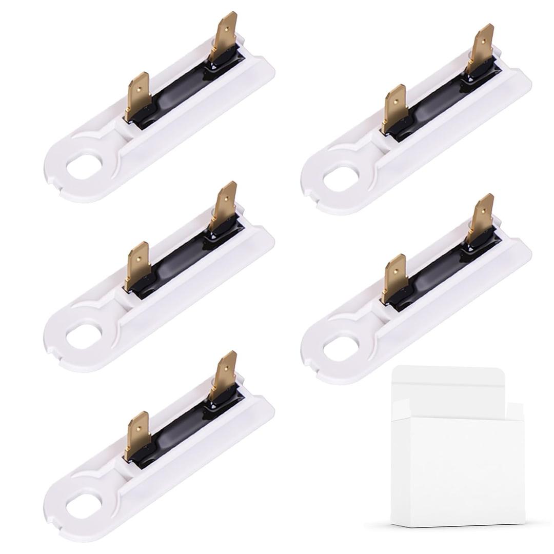 Dryer Thermal Fuse 5 Pack, WP3392519 Replacement for Whirlpool Maytag Kenmore Dryer, Fix No Heat Issue, Easy Install, Value Pack Replaces 3392519 694511 80005