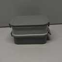 Adults Bento Box with Insulated Lunch Bag, 74oz Capacity 3 Stackable Leak-Proof Bento Box Built-In Utensil and Sauce, PFAS & BPA-Free, Microwave & Dishwasher Safe (Dusk Gray)