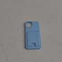 Petocase for iPhone 14 Case/iPhone 13 Wallet Case,Card Holder Slot Ultra Bling Slim Clear Flexible TPU Soft Silicone Protective Phone Case Cover for Apple iPhone 13/14 Light Blue