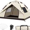 KOMCLUB 3-4 Person Waterproof Camping Tent, Windproof Outdoor Family Tent‌