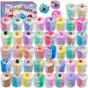 Butter Slime Kit with Multiple Colors, 42 Packed Slimes with 24 Decorative Toppings, Sprinkles, Craft Toy, Party Favors for Kids, Gift for Girl and Boys 6 7 8 9 10 11 12