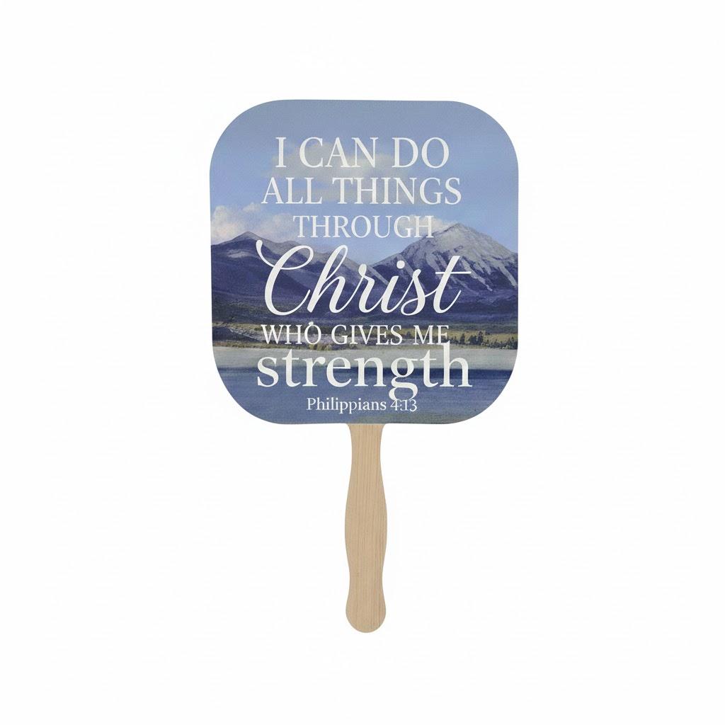 50 Pcs Christian Church Fans Handheld Bulk Prayer Parlor Handheld Fans Lord's Prayer Bible Verses Inspirational Scripture Christian Religious Gift Present (50Pcs scenery)