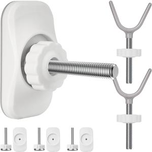 4PCS Baby Gate Wall Protector Wall Cups + 4PCS 8MM Baby Gate Threaded Spindle Rod + 2PCS Baby Gate Banister Adapter Y-Spindle Rods, for Pressure Mounted Baby & Pet Safety Stair Gates