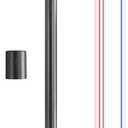 ZMISHIBO 36 Inch Ceiling Fan Downrod with Coupler, 1" Diameter and 36" Height Ceiling Fan Extension Rod with Wires, Downrods Extension for Most of Ceiling Fans, Black, Not Threaded