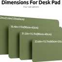 YSAGi Leather Desk Protector, Office Mat, Large Mouse Mat, Non-Slip PU Leather Blotter, Laptop Pad, Waterproof Writing Pad for Office and Home (Green, 35.4" x 17")