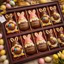 2 x 2PCS Easter Bunny-Eggs Silicone Molds 3D Eggs Chocolate Molds Easter Rabbit Candy Molds for Fondant Jelly Pudding Manual Soap Making of Easter Party Decoration