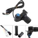 Pwshymi Throttle Grip, Throttle Grip, Handlebar Twist Throttle Grip Scooter Half Twist Throttle Control Handlewith with LED Display Motorcycle Controls Electric Throt