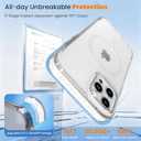 DEERLAMN Magnetic Clear Case for iPhone 12/iPhone 12 Pro 6.1-Inch,[Compatible with Magsafe][Anti-Yellowing] Transparent Slim Shockproof Protective Phone Cover, White
