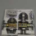 Atlas Classic Entry Locking Door Knob and Deadbolt Combo Kit, Satin Nickel
