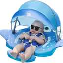 3Months to 48Months 3rd Swim Mode Standing Stroke Baby Stroller Canopy Baby Swim Float Mambobaby Float Infant Non-Inflatable Swim Ring Solid Baby Pool Float with Tail Smart Swim Trainer
