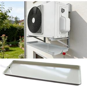 Air Conditioner Condensate Drain Pan Universal Drip Tray 31.8x9.4" | with Hose, Portable AC Tray Drip Pan, Water Catcher Collection Tray, for Indoor Outdoor Window AC Units, Drainage Solution