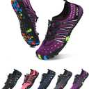 ziitop Water Shoes for Men Women Beach Barefoot Swim Rock Climbing Pool Shoes Socks, Anti-Slip Breathable Quick Dry Lightweight Slip-on, Outdoor Sport Hiking Walking Boating Fishing Diving Surfing (Purple, 11 Women/10 Men)