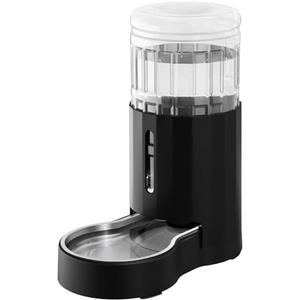 CZPET Automatic 7L Dog and Cat Water Dispenser with Stainless Steel Bowl Gravity Waterer,100% BPA-Free,Large Capacity and Drinking Area Noise-Free for Pets(7L Water Dispenser, Black)