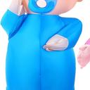 Giant Inflatable Baby Costume 96 Inch Gender Reveal Ideas Boy and Girl Blow Costume Outfit for Adult Baby Shower Gender Reveal Party Halloween Christmas Cosplay Supplies